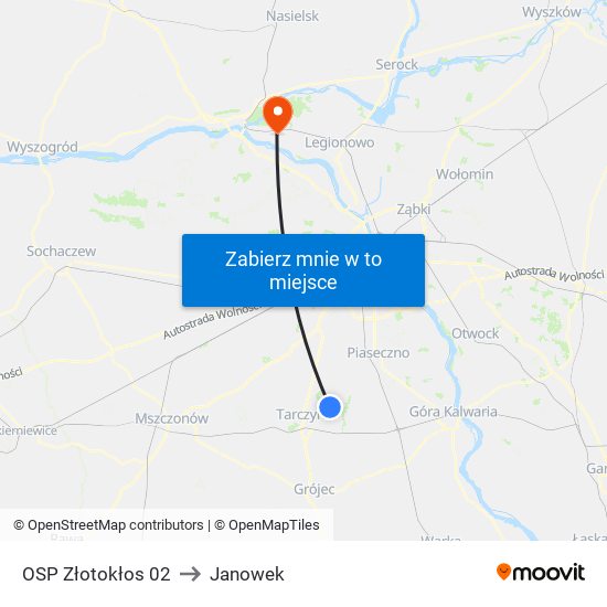 OSP Złotokłos 02 to Janowek map