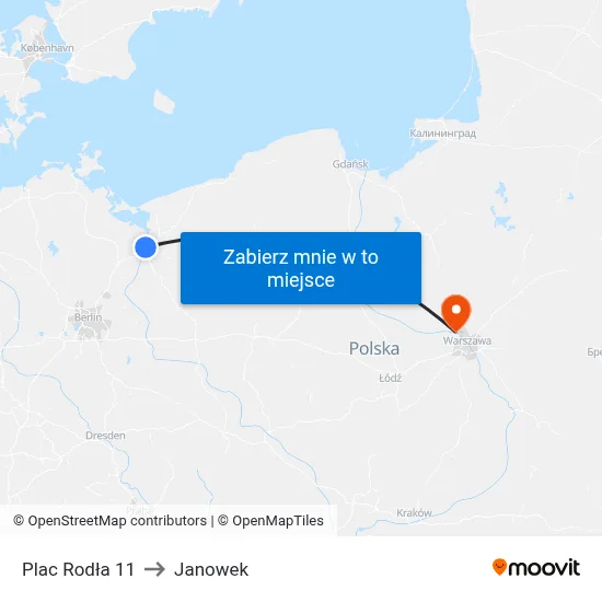 Plac Rodła 11 to Janowek map