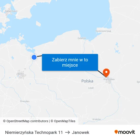 Niemierzyńska Technopark 11 to Janowek map