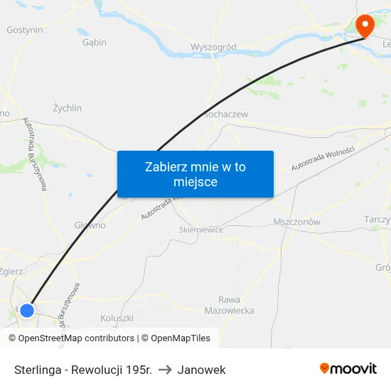 Sterlinga - Rewolucji 195r. to Janowek map