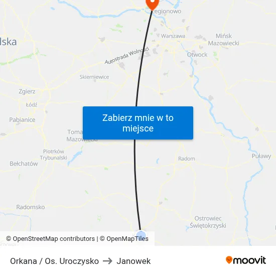 Orkana / Os. Uroczysko to Janowek map