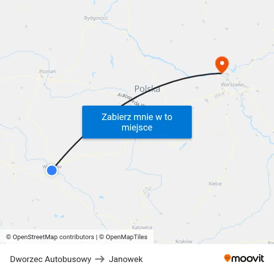 Dworzec Autobusowy to Janowek map