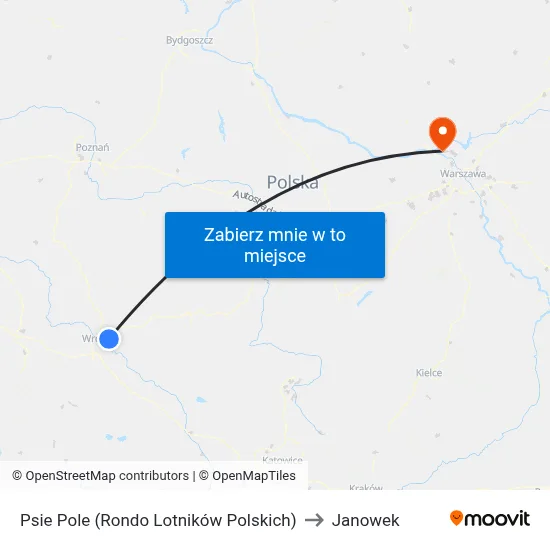 Psie Pole (Rondo Lotników Polskich) to Janowek map