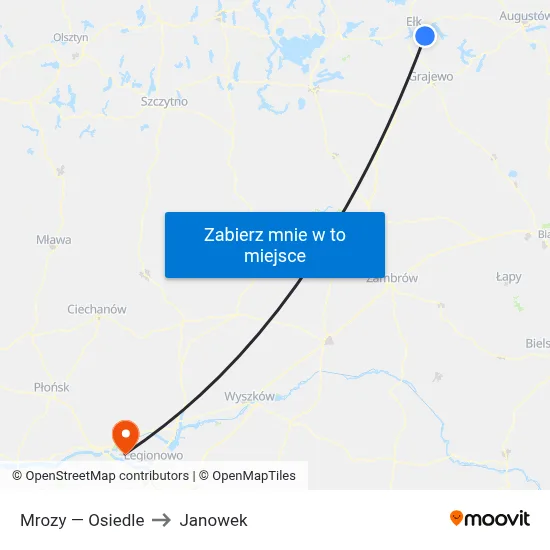 Mrozy — Osiedle to Janowek map