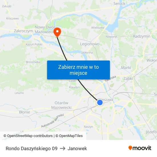 Rondo Daszyńskiego 09 to Janowek map