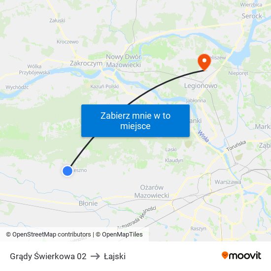 Grądy Świerkowa 02 to Łajski map