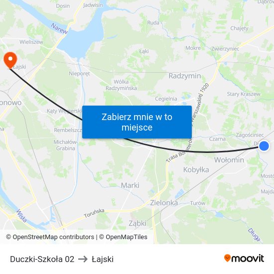 Duczki-Szkoła 02 to Łajski map