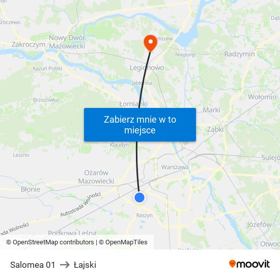 Salomea 01 to Łajski map