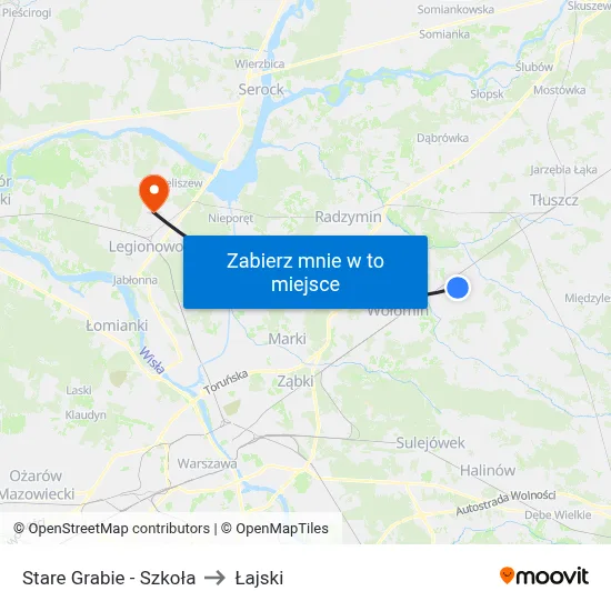 Stare Grabie - Szkoła to Łajski map