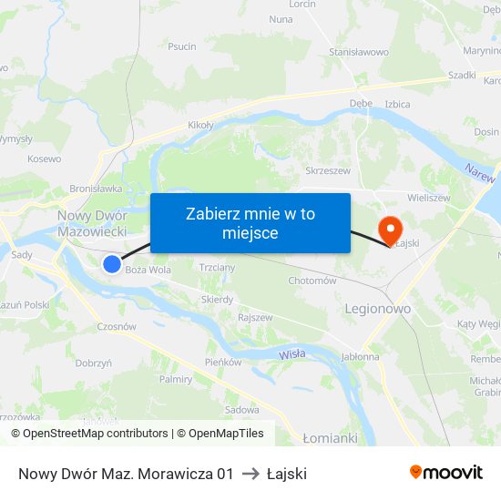 Nowy Dwór Maz. Morawicza 01 to Łajski map