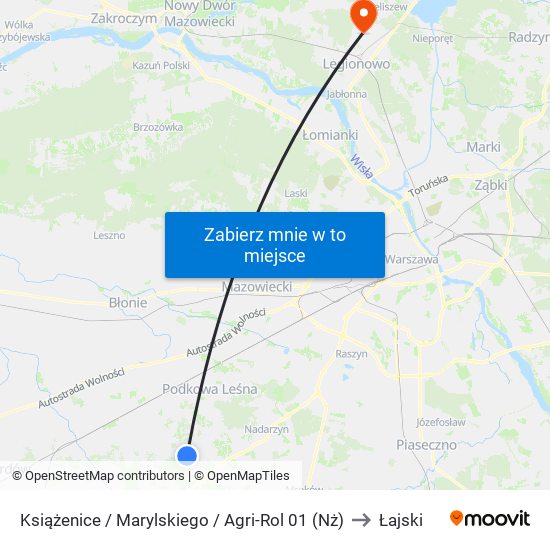 Książenice / Marylskiego / Agri-Rol 01 (Nż) to Łajski map