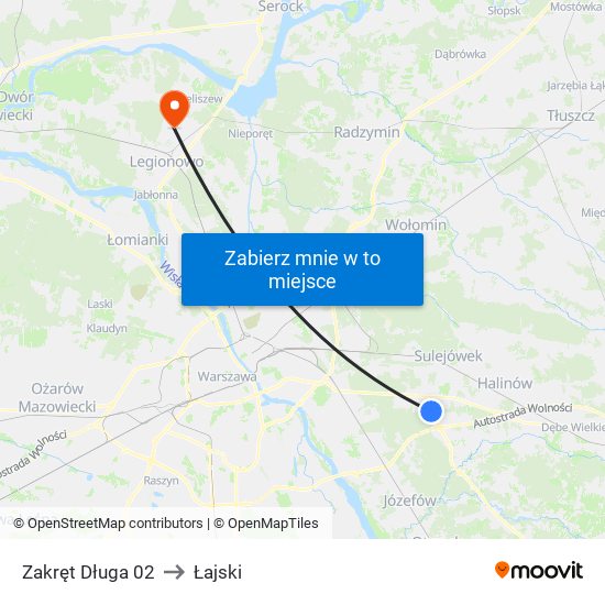 Zakręt Długa 02 to Łajski map