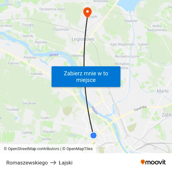Romaszewskiego to Łajski map