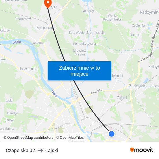 Czapelska 02 to Łajski map