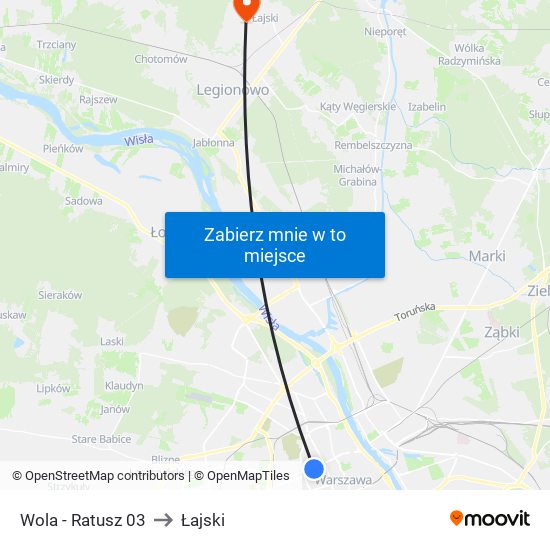 Wola - Ratusz 03 to Łajski map