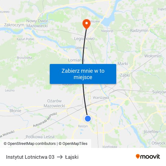 Instytut Lotnictwa 03 to Łajski map