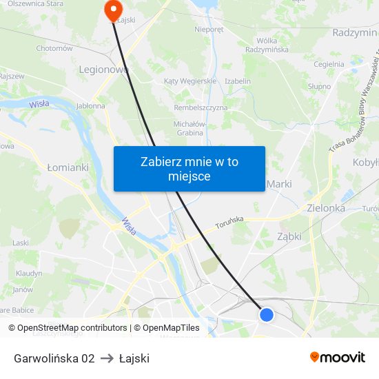 Garwolińska 02 to Łajski map