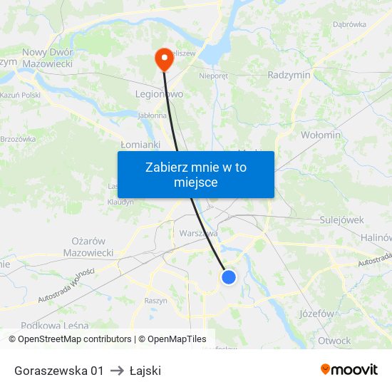 Goraszewska 01 to Łajski map