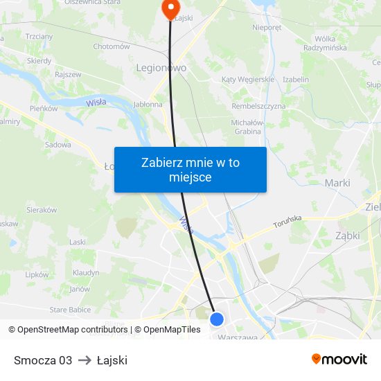 Smocza 03 to Łajski map