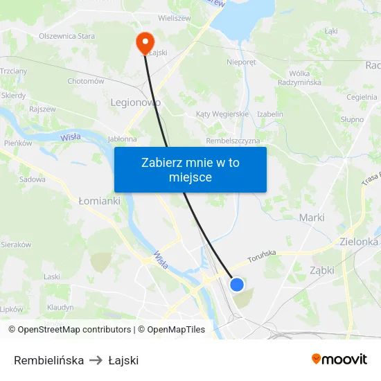 Rembielińska to Łajski map