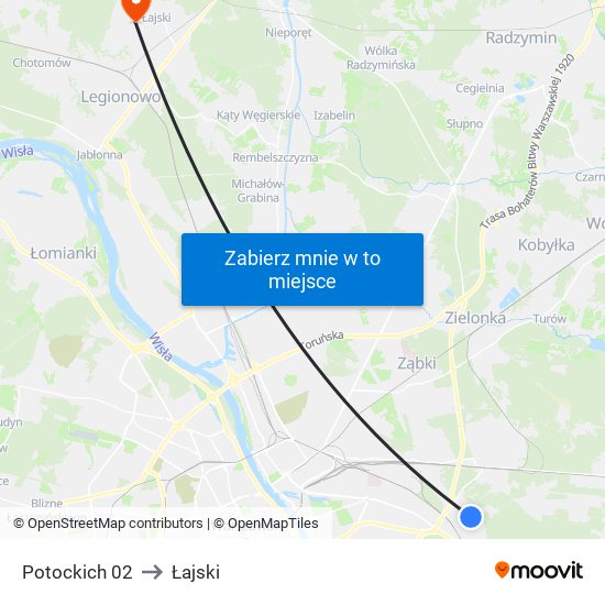 Potockich 02 to Łajski map