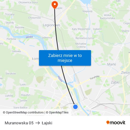 Muranowska 05 to Łajski map