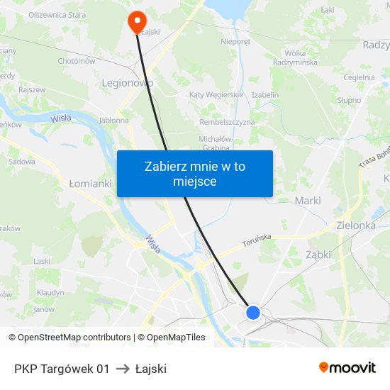 PKP Targówek 01 to Łajski map