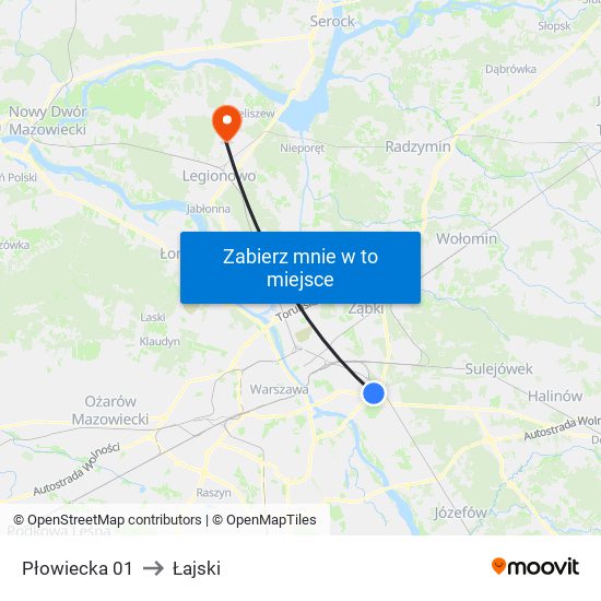 Płowiecka 01 to Łajski map