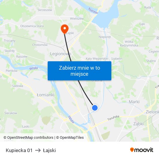 Kupiecka 01 to Łajski map