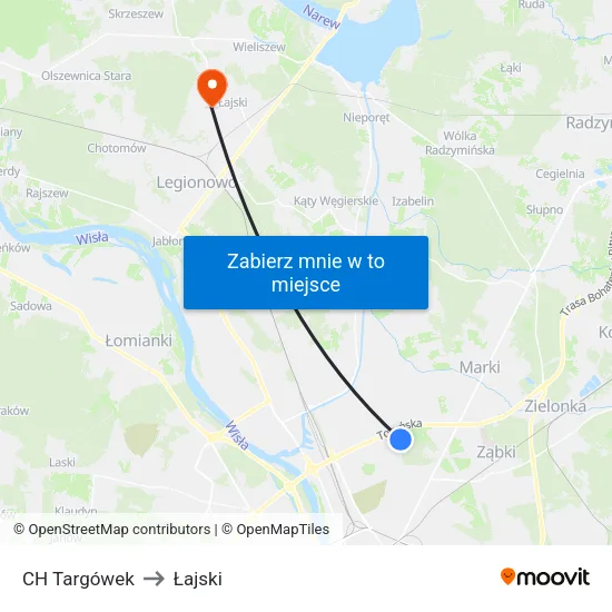 CH Targówek to Łajski map