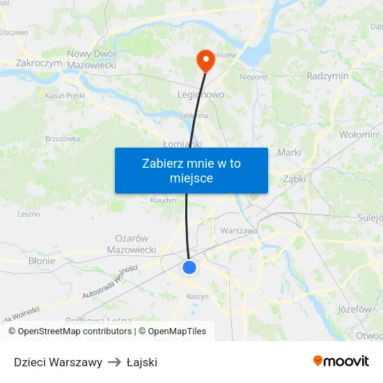 Dzieci Warszawy to Łajski map