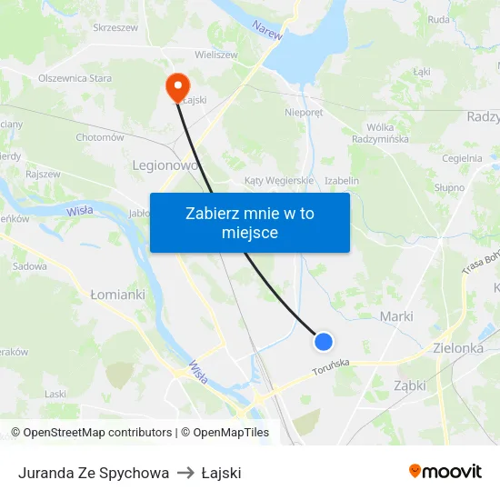 Juranda Ze Spychowa to Łajski map
