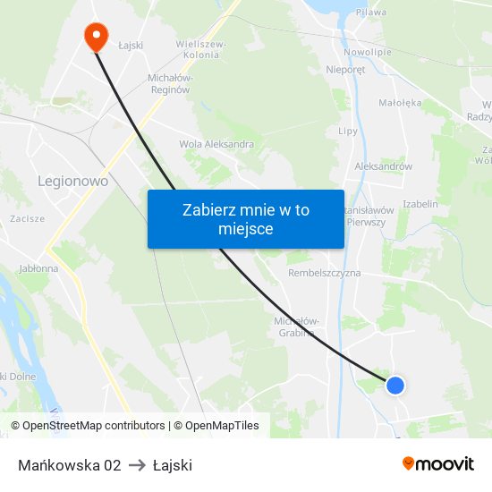 Mańkowska 02 to Łajski map