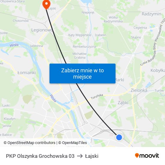 PKP Olszynka Grochowska 03 to Łajski map