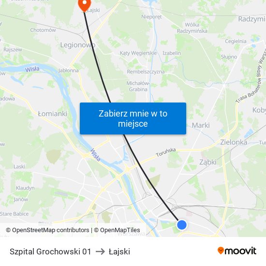 Szpital Grochowski 01 to Łajski map