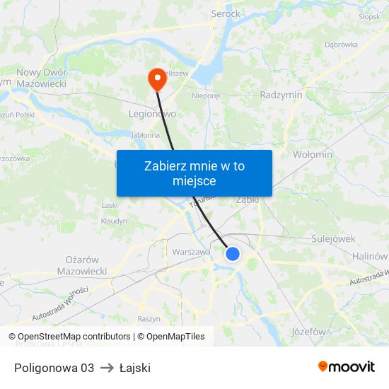 Poligonowa 03 to Łajski map