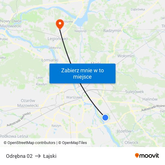 Odrębna to Łajski map