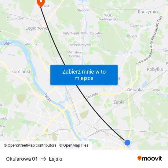 Okularowa 01 to Łajski map