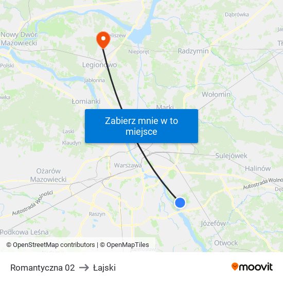 Romantyczna 02 to Łajski map