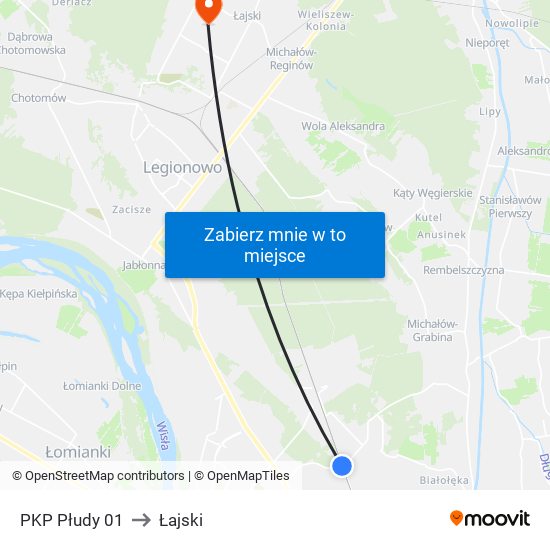 PKP Płudy 01 to Łajski map