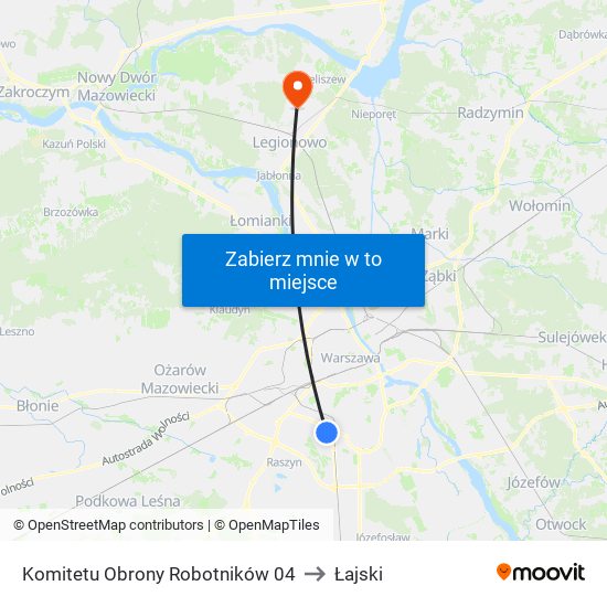 Komitetu Obrony Robotników 04 to Łajski map