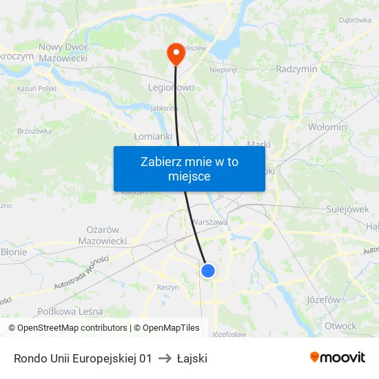 Rondo Unii Europejskiej 01 to Łajski map