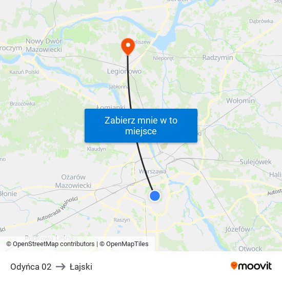 Odyńca 02 to Łajski map