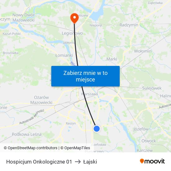 Hospicjum Onkologiczne 01 to Łajski map