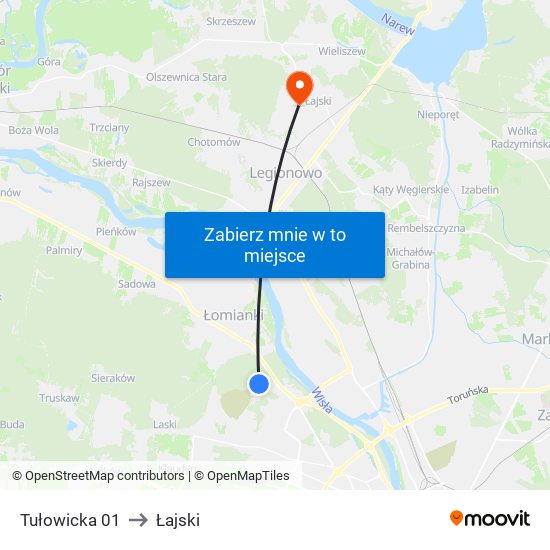 Tułowicka 01 to Łajski map