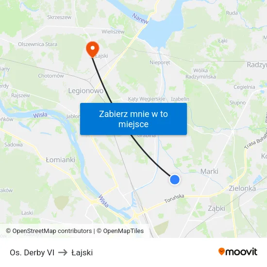 Os. Derby VI to Łajski map