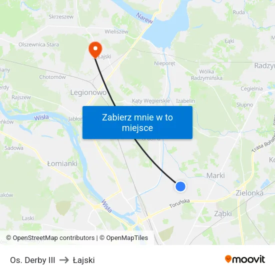 Os. Derby III to Łajski map