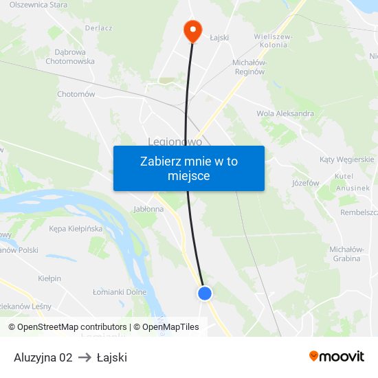 Aluzyjna 02 to Łajski map