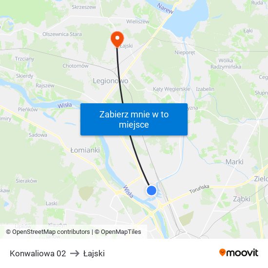 Konwaliowa 02 to Łajski map