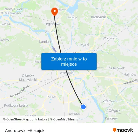 Andrutowa to Łajski map